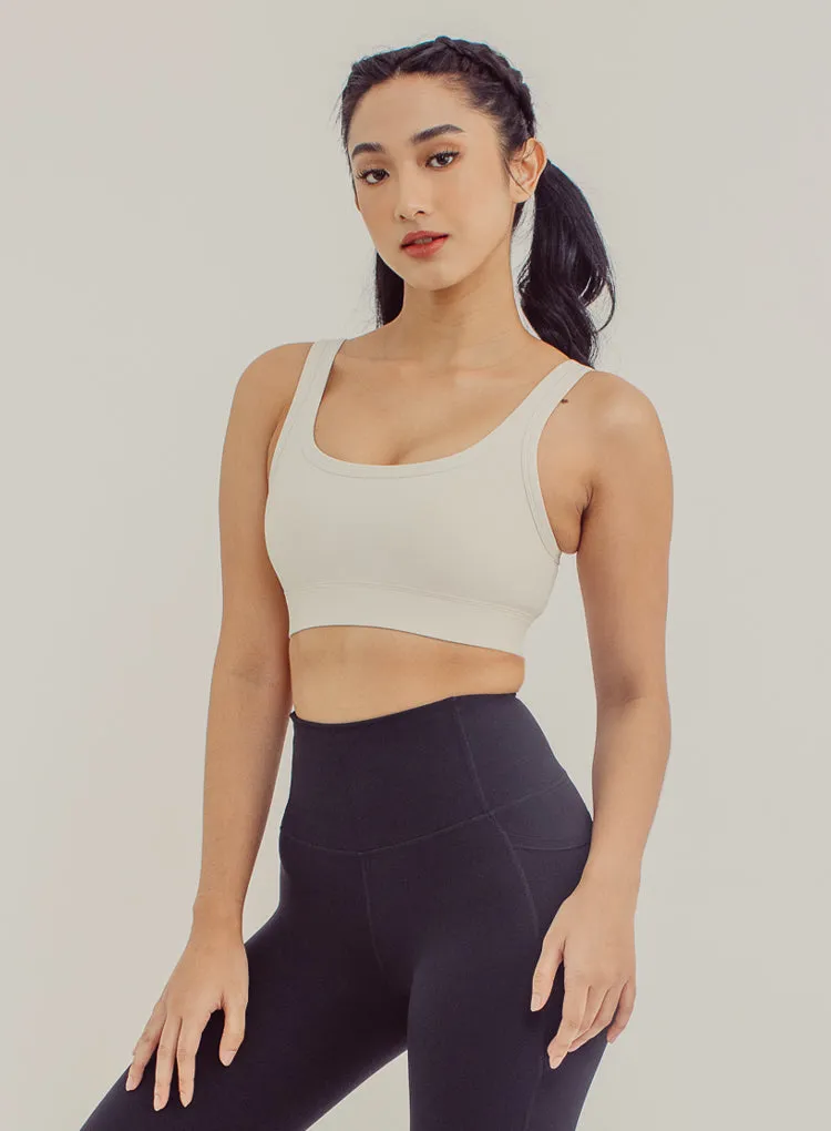 RIBBED SCOOP BRA