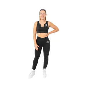 Ribbed Sports Bra - Black