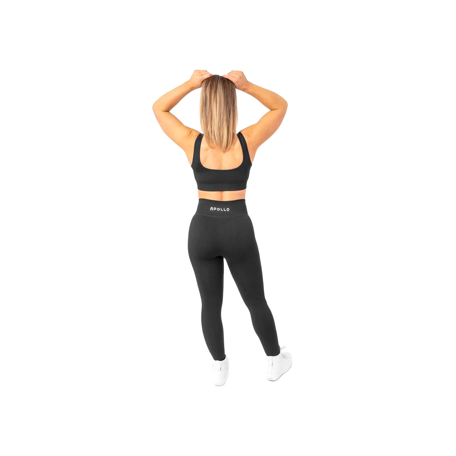 Ribbed Sports Bra - Black