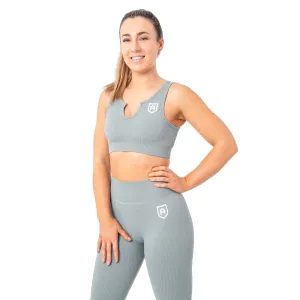 Ribbed Sports Bra - Greystone
