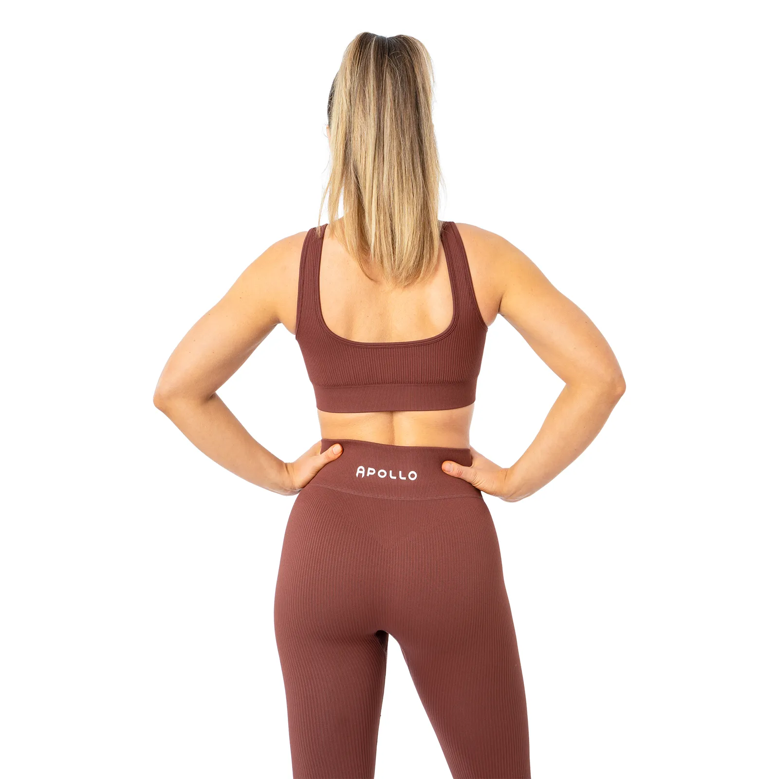 Ribbed Sports Bra - Walnut