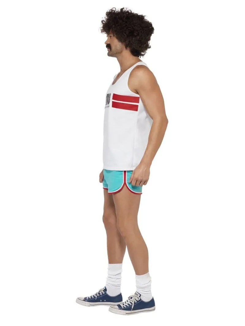 Running 1970's Men's Costume 1980's Fancy Dress Outfit