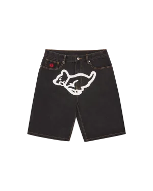 Running Puppy Denim Shorts