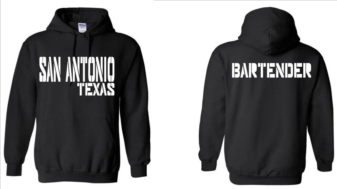SAN ANTONIO TX BARTENDER HOODIE