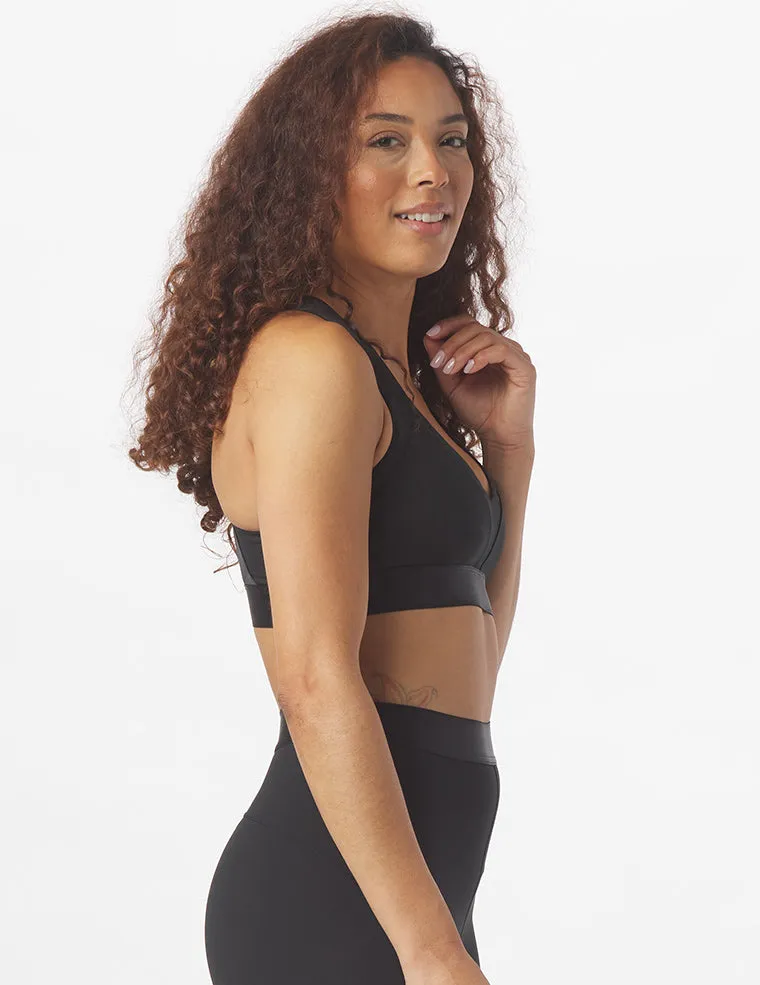 Satin Bra: Black