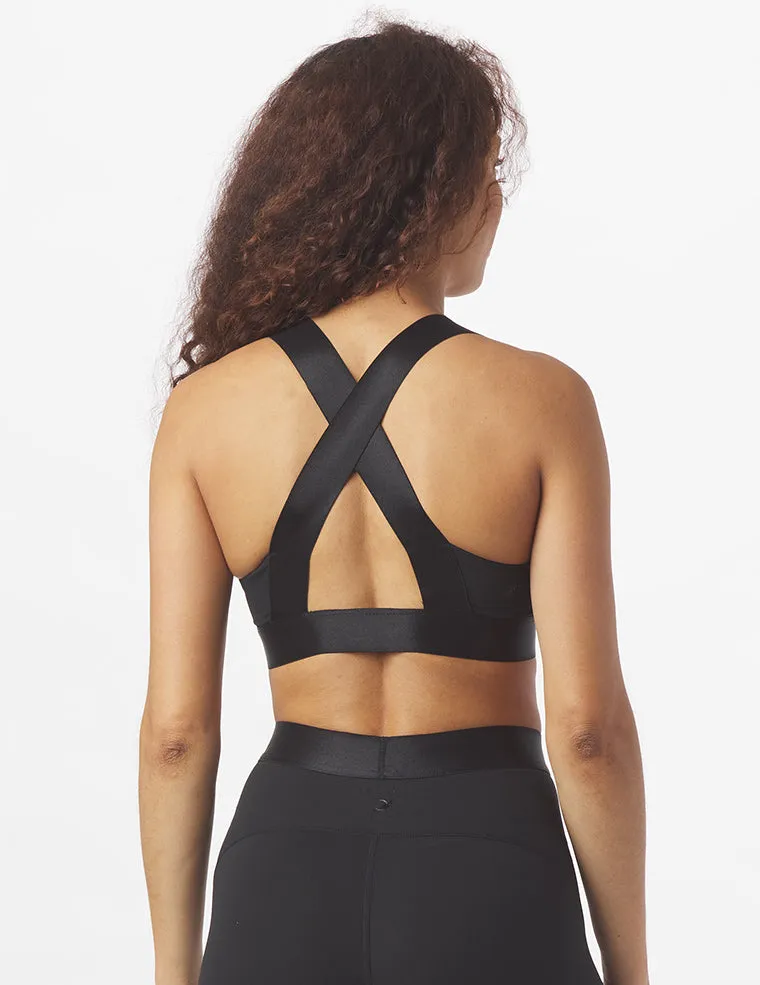Satin Bra: Black