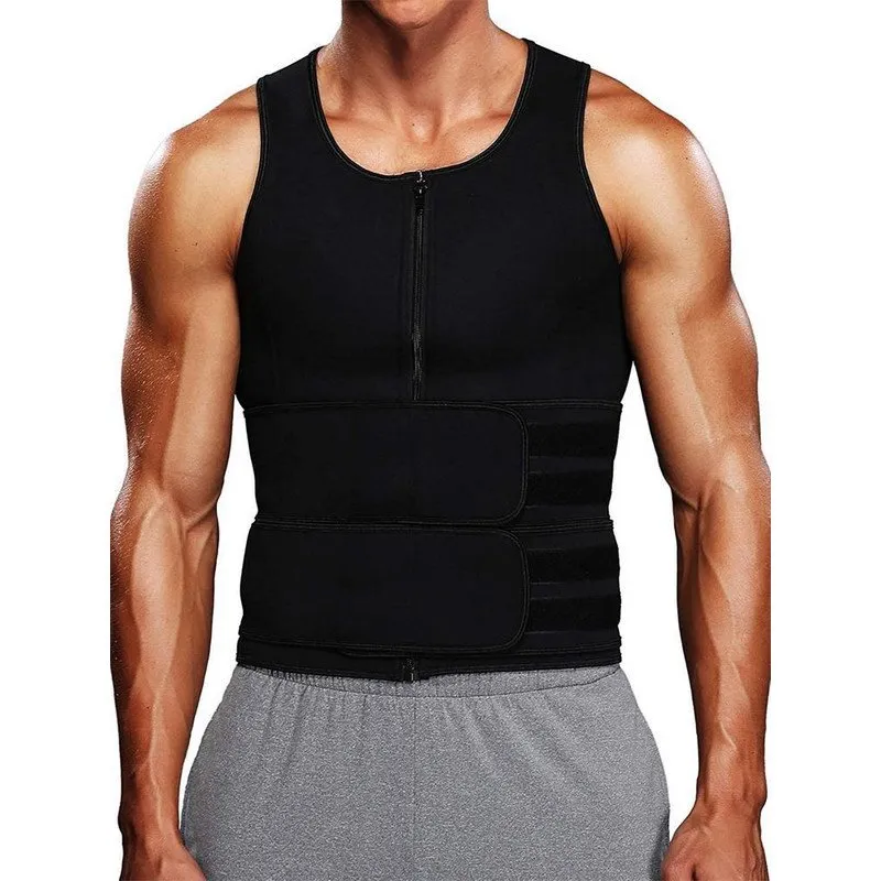Sauna Suit for Men with Waist Trainer Workout Tank Tops