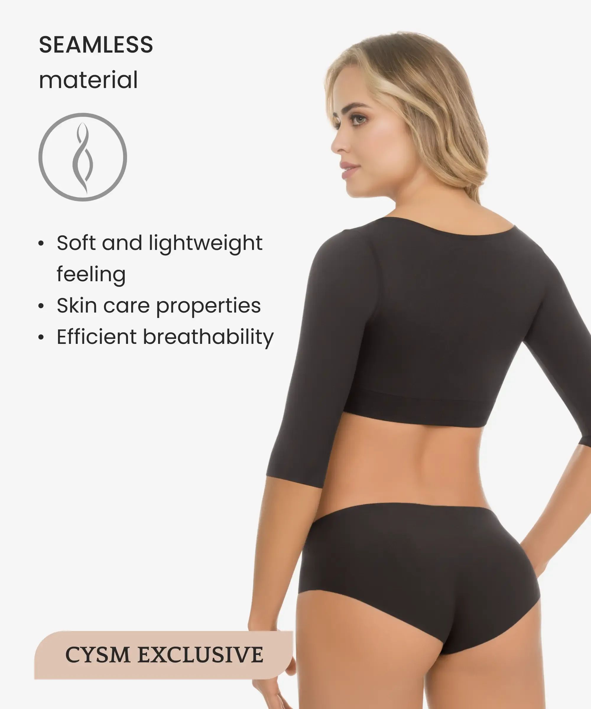 Seamless arm control push up shaper - Style 1583