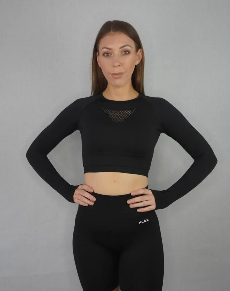 Signature Seamless Long Sleeve Crop Top