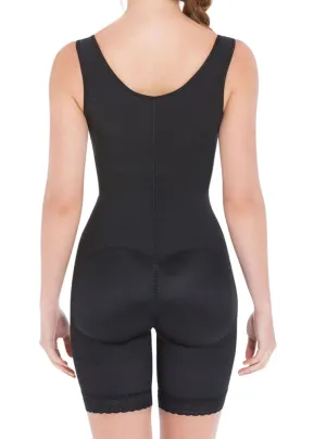 Siluet High Compression Wide Straps Mid-Thigh Bodysuit Slimming Shaper