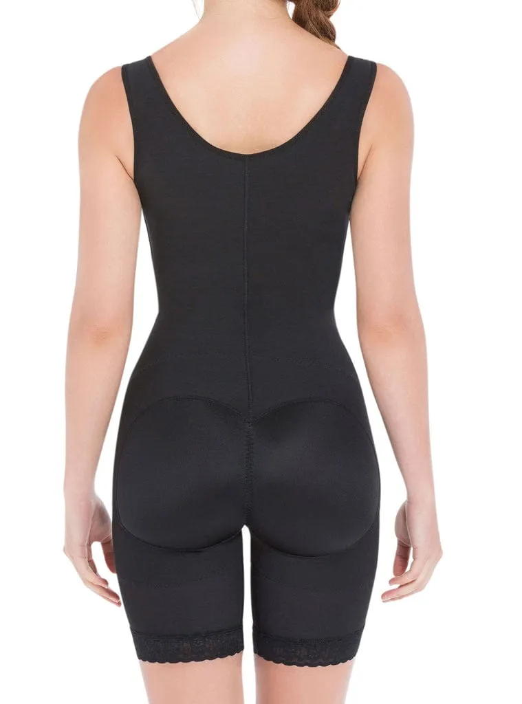 Siluet High Compression Wide Straps Mid-Thigh Bodysuit Slimming Shaper