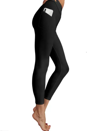 SOLID BLACK WITH SIDE POCKET FULL LENGTH LEGGINGS - YOGA - EXCLUSIVE! BATCH 1 (WHOLESALE)