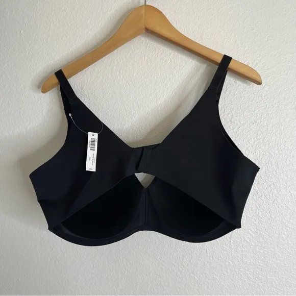 Soma Vanishing 360 Black Wireless Bra Size 40D