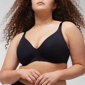 Soma Vanishing 360 Black Wireless Bra Size 40D