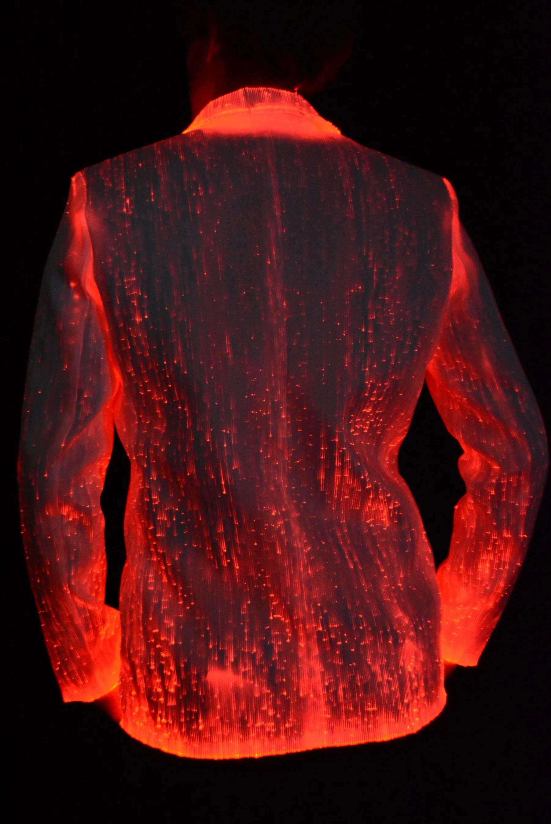 Sound Activated LED Light Up Fiber Optic Jackets - Bluetooth