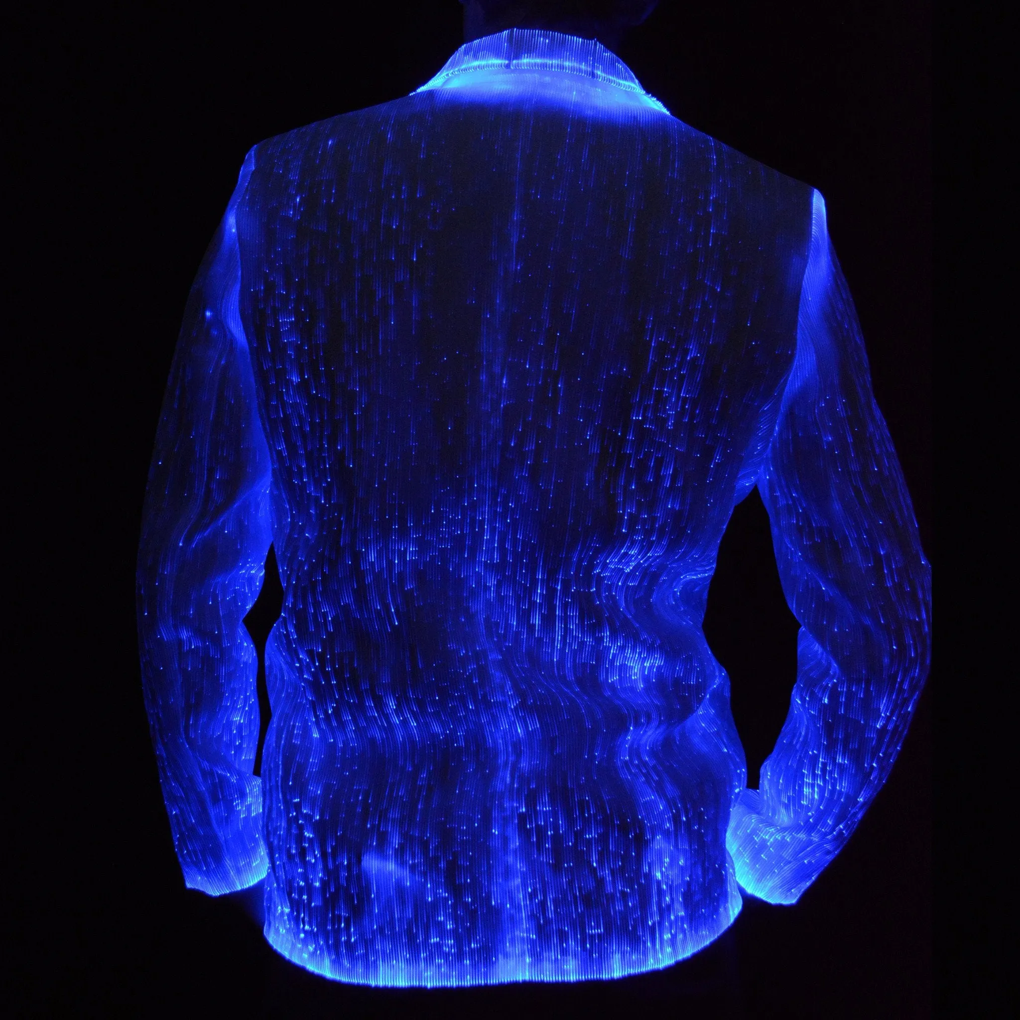 Sound Activated LED Light Up Fiber Optic Jackets - Bluetooth