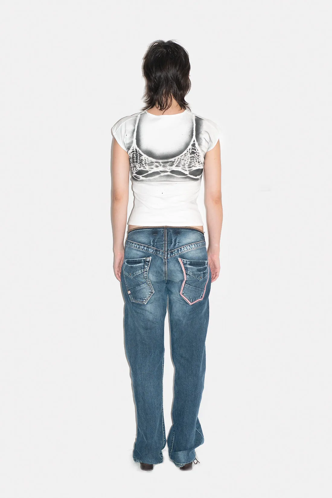 Spider Bra T-Shirt in White