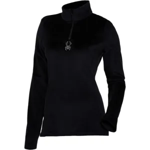 SPYDER Shimmer Bug Zip T-Neck Womens - Black
