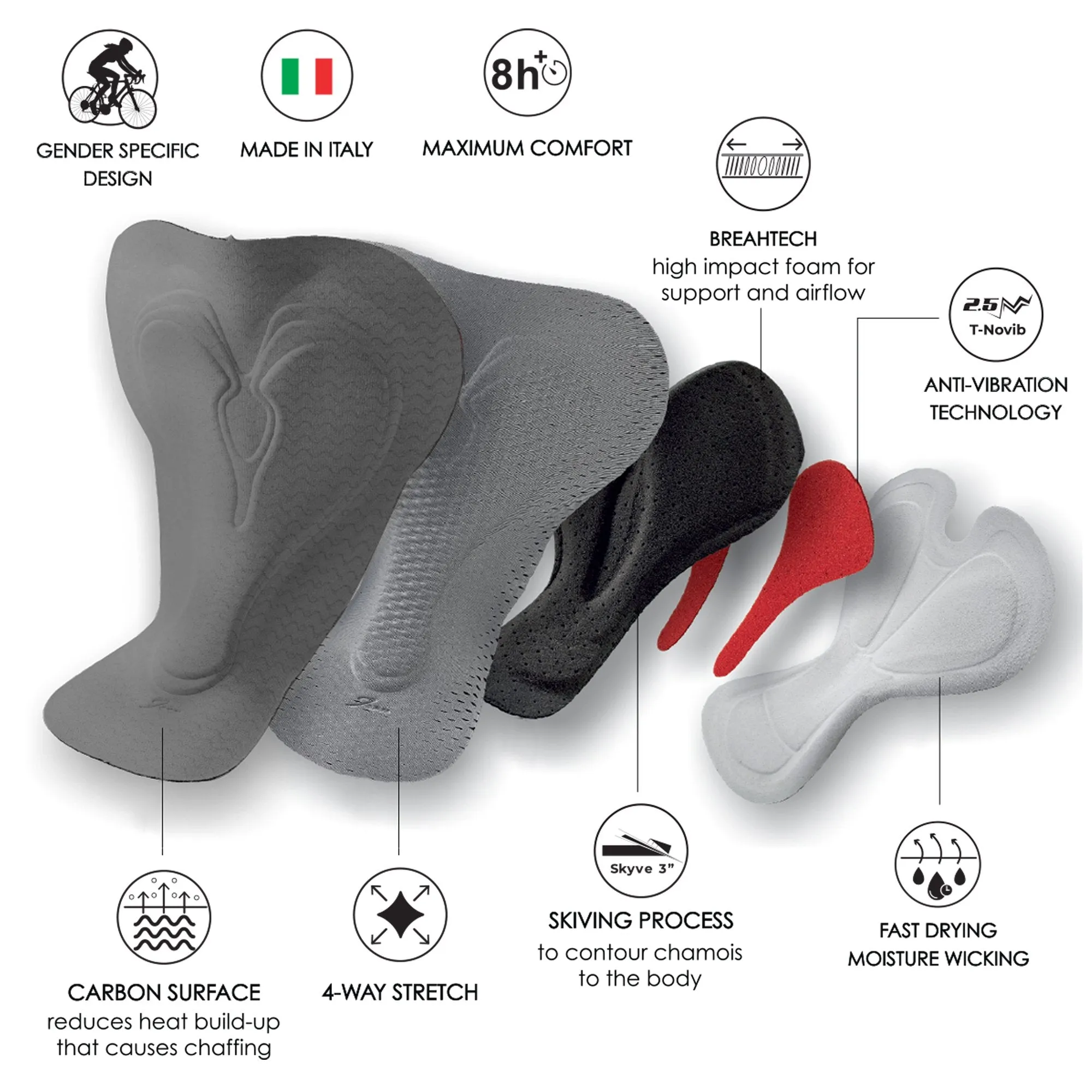 Squadra Men's PRO CYCLE EXOS BIB - NERO