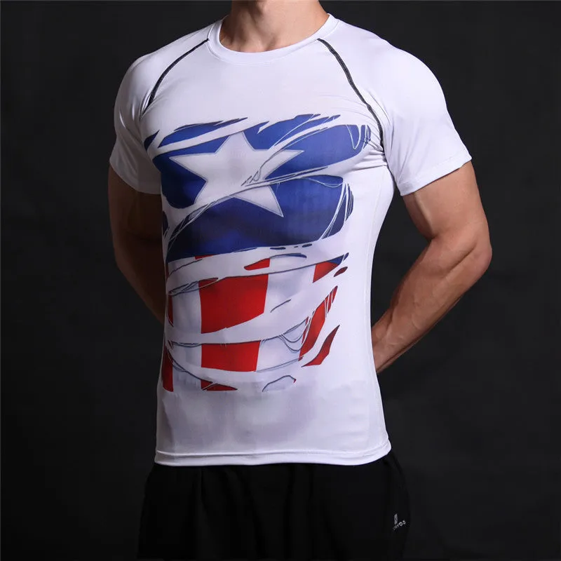 STEVE ROGERS Compression T-shirt (White)