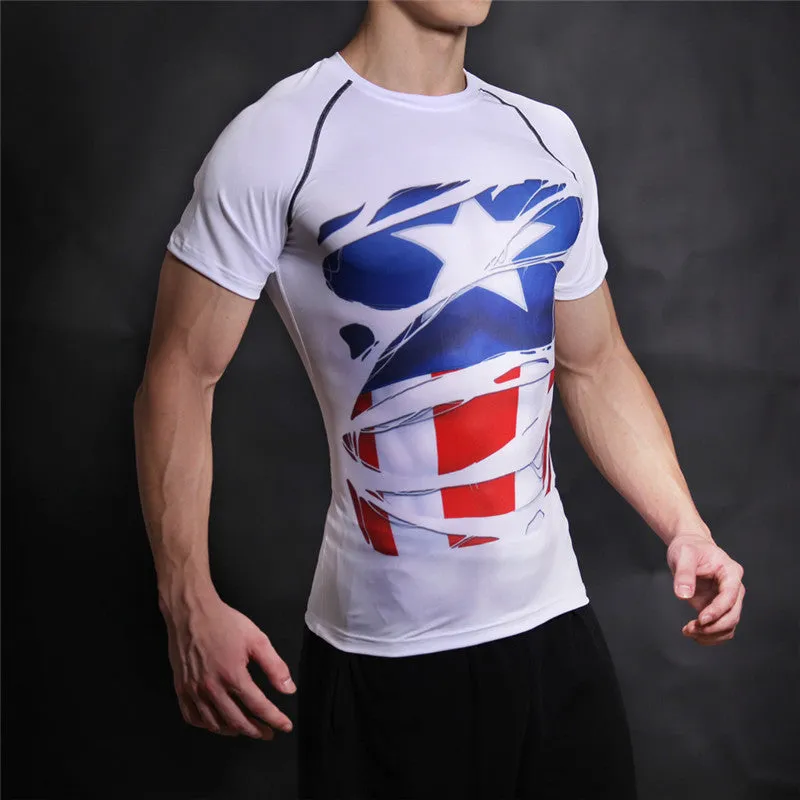 STEVE ROGERS Compression T-shirt (White)