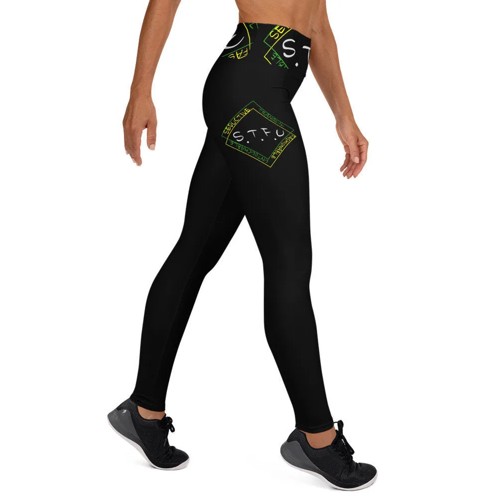S.T.F.U Black Trim Yoga Leggings