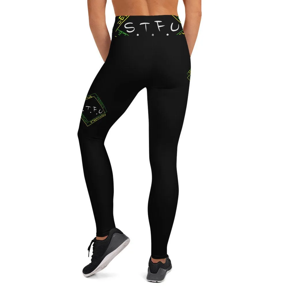 S.T.F.U Black Trim Yoga Leggings