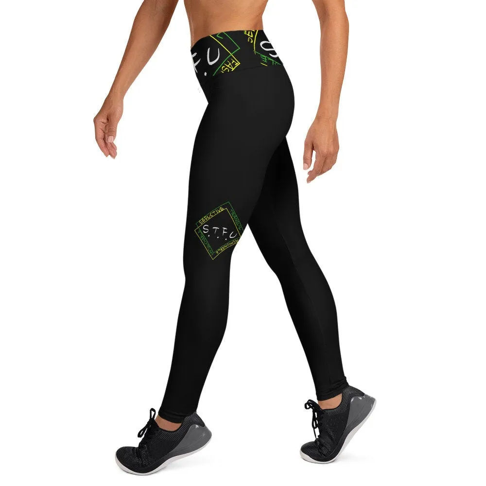 S.T.F.U Black Trim Yoga Leggings
