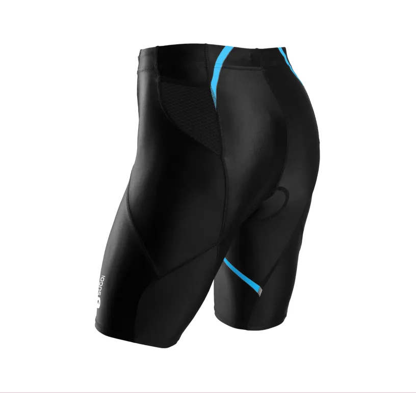 Sugoi Women's Piston 200 Tri Pkt Shorts 7" - Black & Cyan