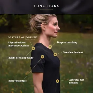 Swedish Posture Reminder T-Shirt Womens Small - Black
