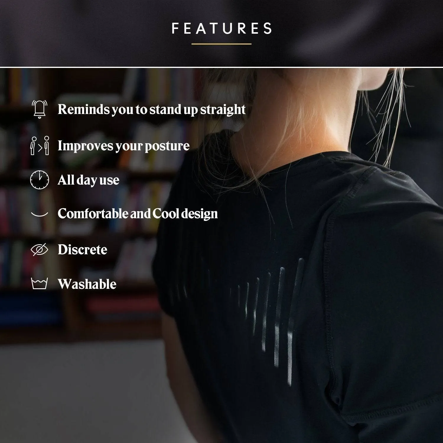 Swedish Posture Reminder T-Shirt Womens Small - Black