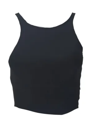 TEREZ Women's Black Bra Lining Crop Top #420021005 NWT