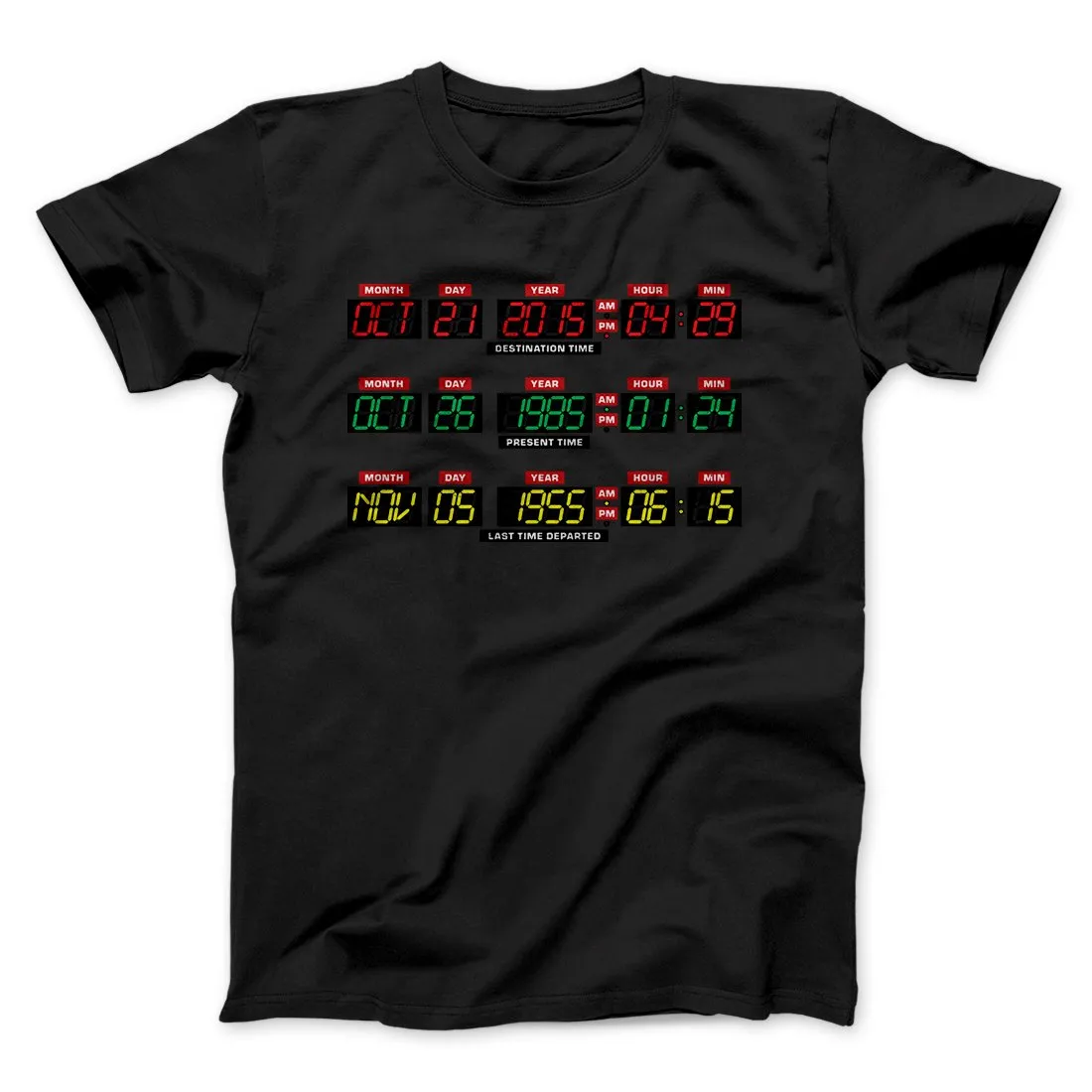 Time Machine Dashboard Funny Movie Men/Unisex T-Shirt