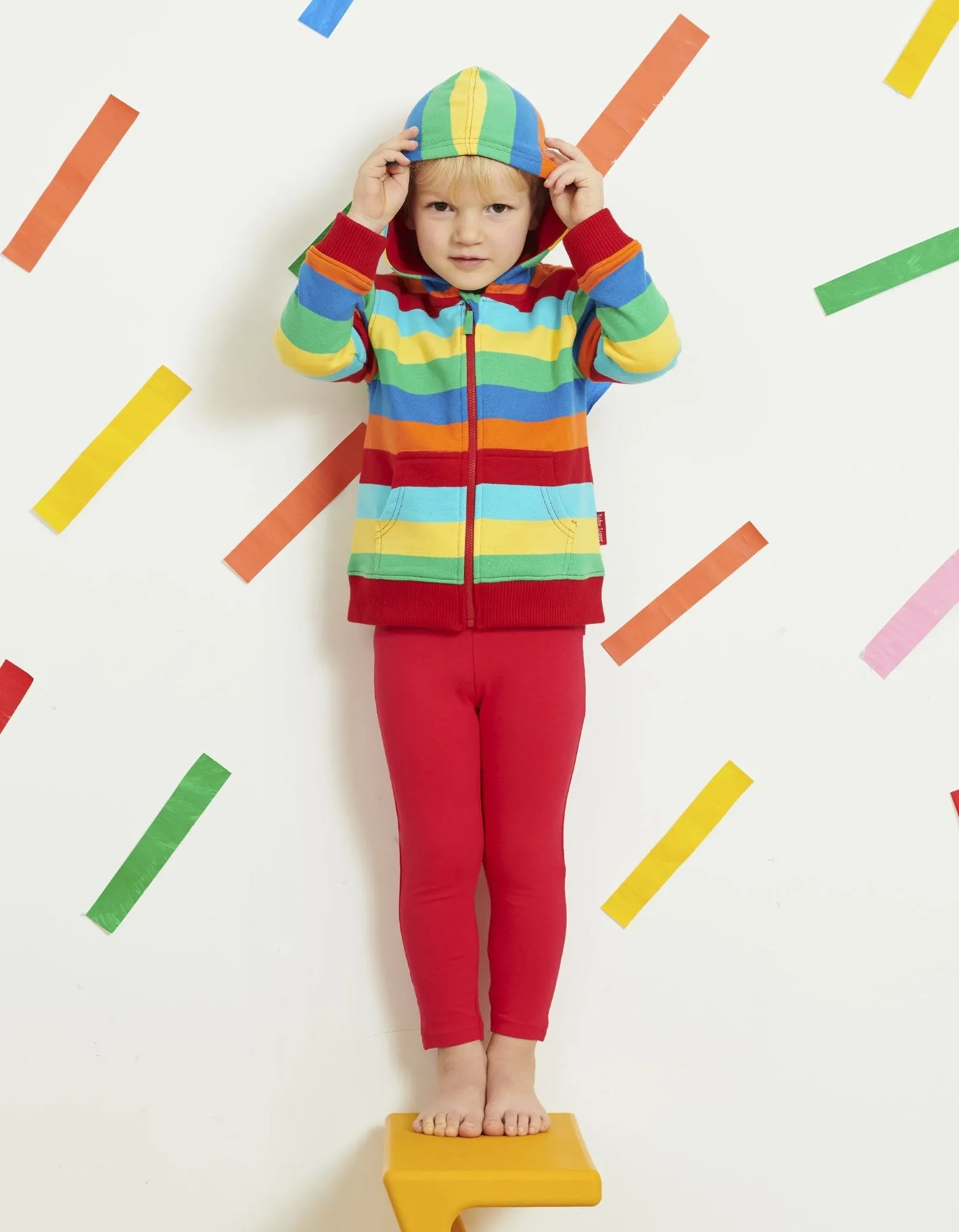 Toby Tiger Organic Multi Stripe Hoodie