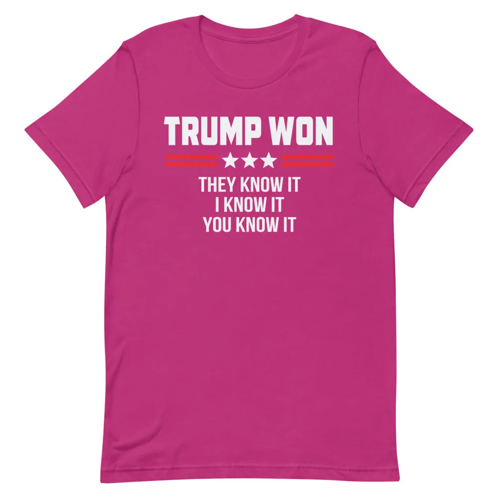 TRUMP WON Short-Sleeve Unisex T-Shirt