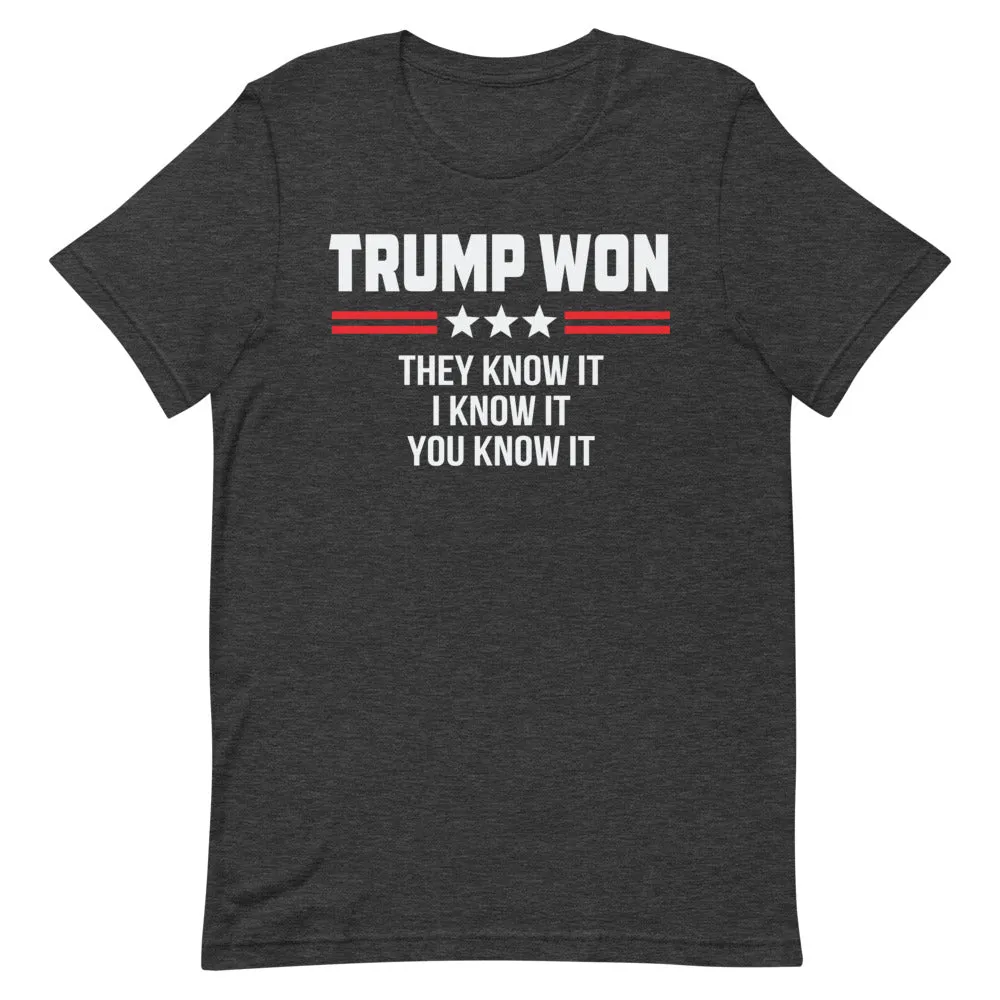 TRUMP WON Short-Sleeve Unisex T-Shirt