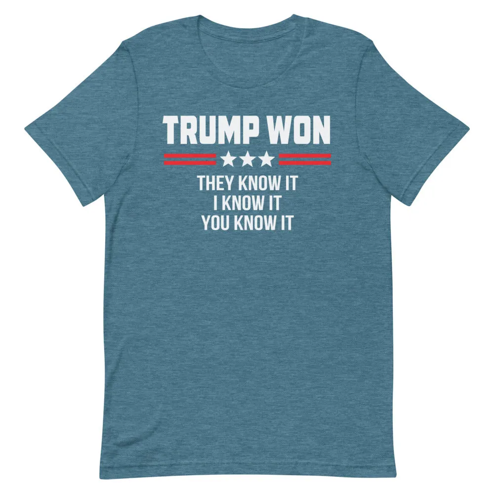 TRUMP WON Short-Sleeve Unisex T-Shirt