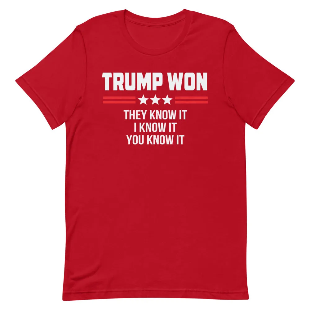 TRUMP WON Short-Sleeve Unisex T-Shirt