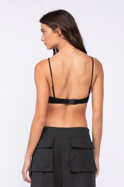 Underwire Bra Tank Top - Black -