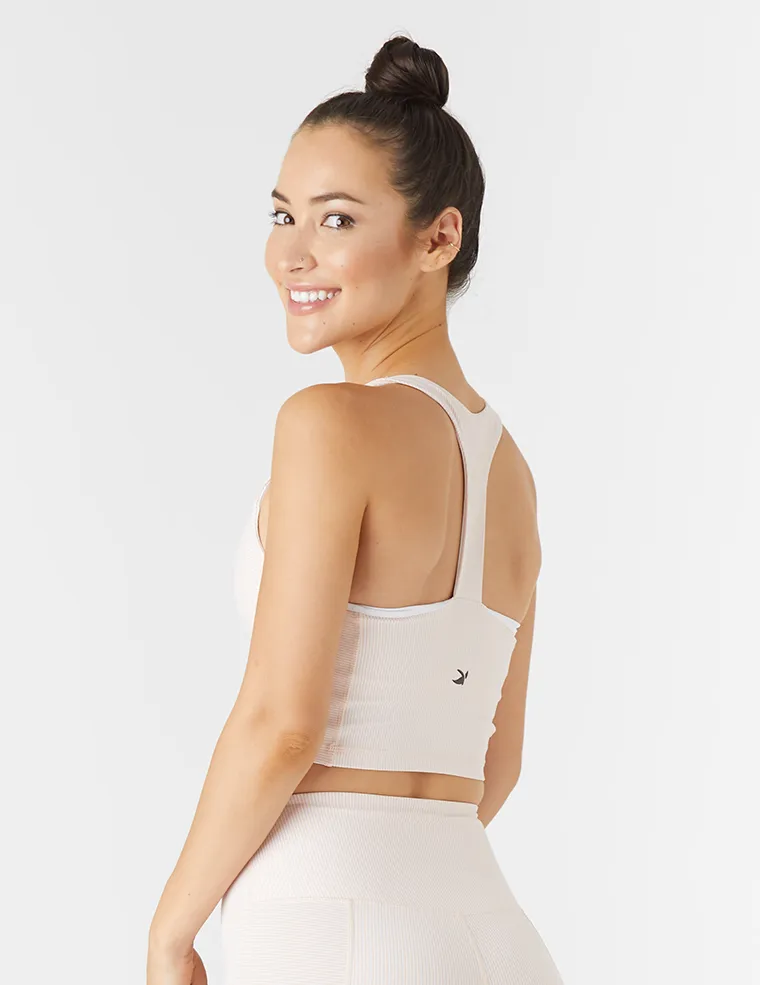 Uplift Bra: Rosewater / White Stripe