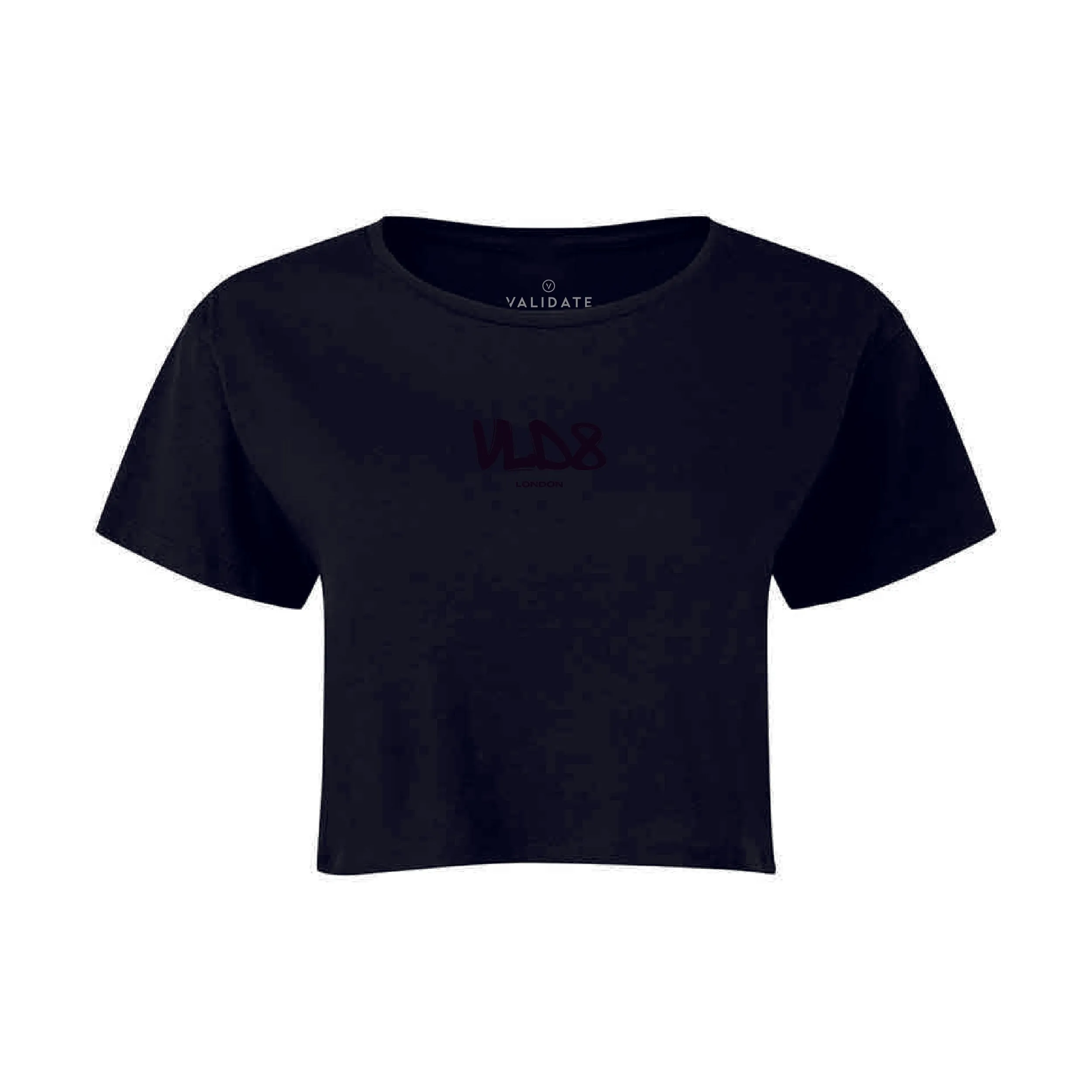 Validate Jump Crop T-shirt Black