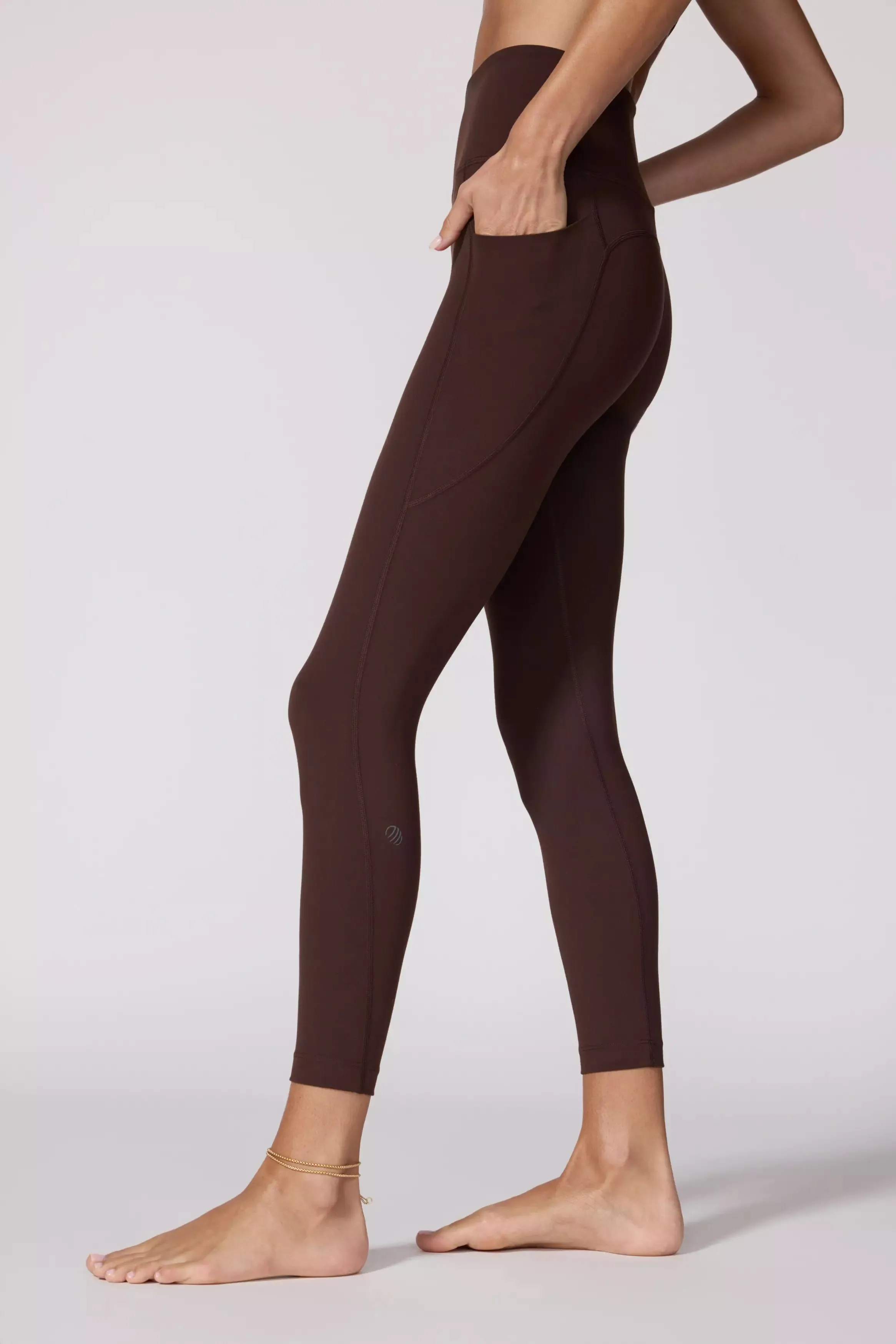 Velocity Legging With Pocket - Chocolate Brown