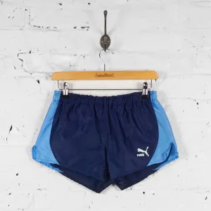 Vintage Puma Running Shorts - Blue - S