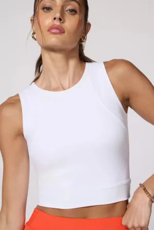 Vital Cropped Tank - White