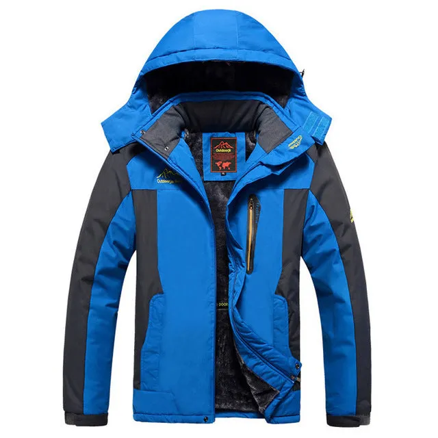 Winter Fleece Military Jackets Men Windproof Waterproof Outwear Parka Mens Windbreaker Army Raincoat Coat Plus Size 9XL Overcoat
