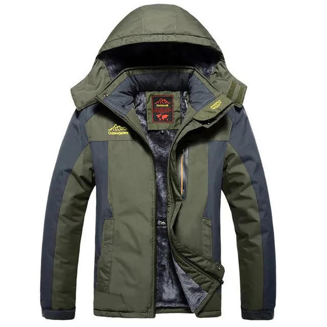 Winter Fleece Military Jackets Men Windproof Waterproof Outwear Parka Mens Windbreaker Army Raincoat Coat Plus Size 9XL Overcoat