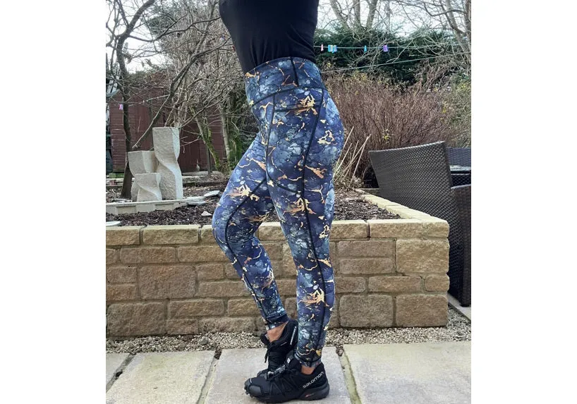 Winter Gold Rush Leggings with Pockets