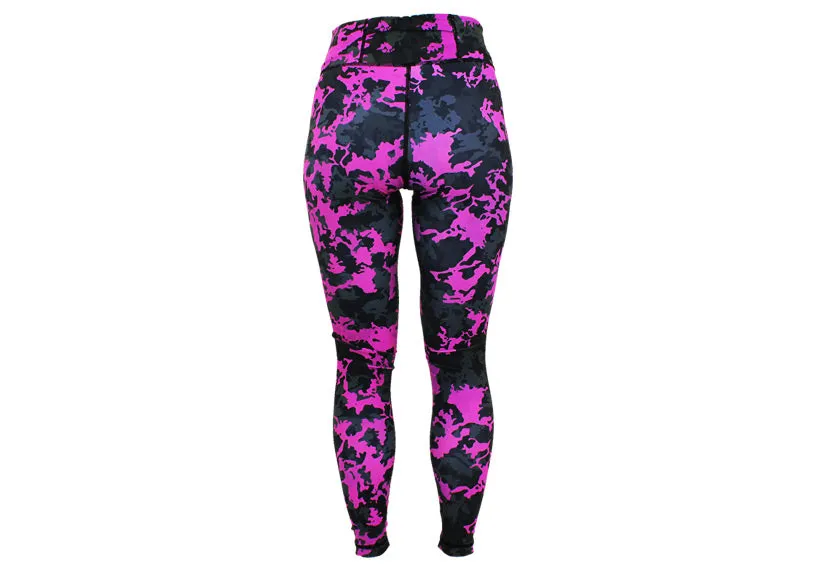 Winter Magenta Camo Leggings with Pockets