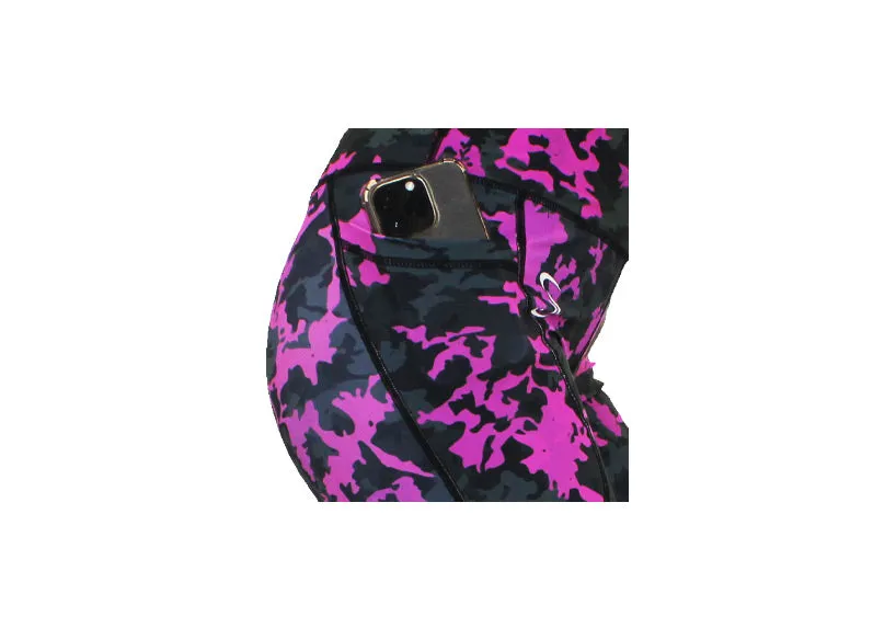 Winter Magenta Camo Leggings with Pockets