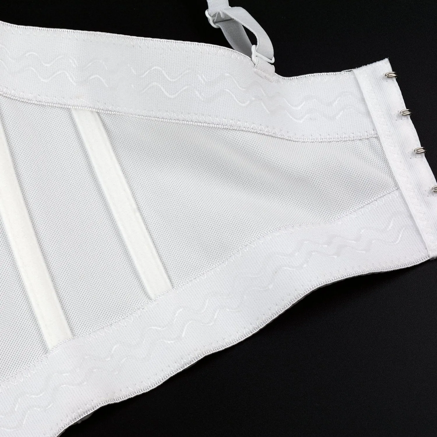 Women Embroidery Rose Smooth Bustier Crop Top Corset with Detachable Straps